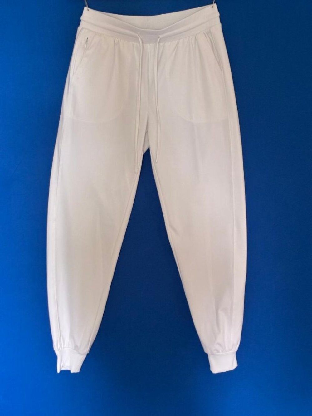 Rachel Zoe Cargo Joggers XS Silky White Drawstring Pockets Athleisure Streetwear